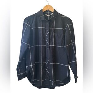Athleta Gorpcore Heat Gen Flannel Plaid Button Down Shirt Women’s Small